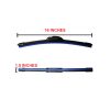 16-Inch Wiper Blade | Banana-Type | Rubber | Black | Pair Set - Image 2