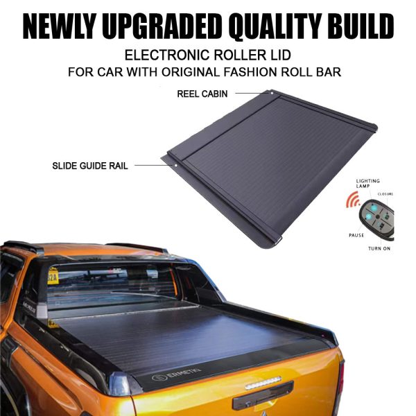 Electronic Roller Lid for 2015–2023 Toyota Hilux (Revo) / Mitsubishi Triton L200 / Strada | Model BX-JL102 - Image 2