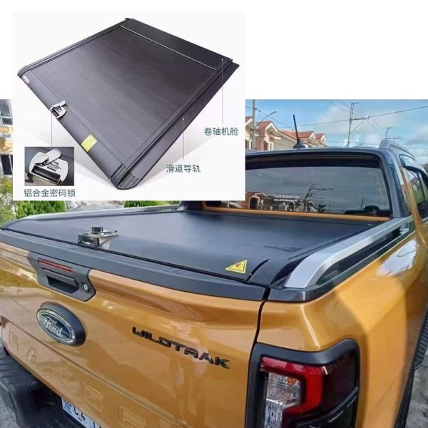 Manual Pickup Roller Shutter Cover with Fashion Roll Bar for Ford Ranger Wildtrak T9 | Model BX-JL018 - Image 2