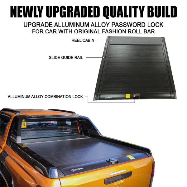 Roller Lid with Combination Lock for 2015+ Toyota Hilux (Revo/Vigo) | Model BX-JL009 - Image 2