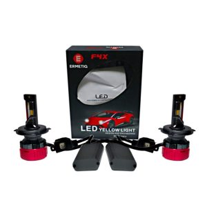 F4X-H4 LED HEADLIGHT GUN COLOR,YELLOW LIGHT