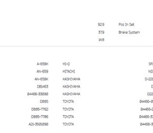 Brake Pads for Toyota Camry (CP-BP02-RB029-04466) – KGCAR.PH Philippines
