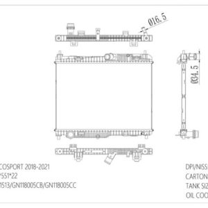 Radiator for Ford Ecosport (RAD-FD-MT22-360)