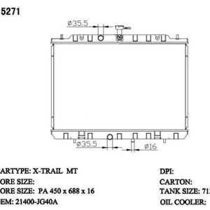 Radiator for Global (RAD-NS-MT16-343)