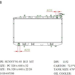 Radiator for (1991–1993) (RAD-NS-MT26-290) – KGCAR.PH Philippines