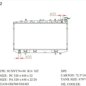 Radiator for (1994–1996) (RAD-NS-MT26-276) – KGCAR.PH Philippines