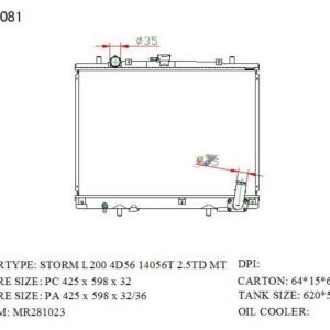 Radiator for (2001–2007) (RAD-MB-MT26-332) – KGCAR.PH Philippines