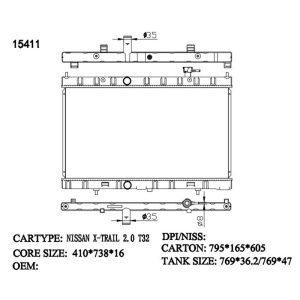 Radiator for Global (RAD-NS-MT16-259) – KGCAR.PH Philippines