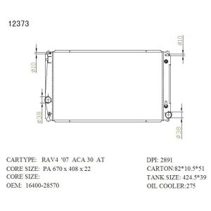 Radiator for Global (RAD-TY-AT22-252) – KGCAR.PH Philippines