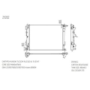 Radiator for Hyundai Tucson (RAD-HY-AT16-269) – KGCAR.PH Philippines