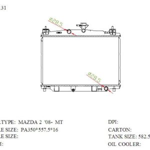 Radiator for Mazda (2011–2014) (RAD-MZ-MT26-316) – KGCAR.PH Philippines