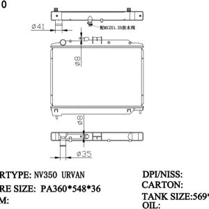 Radiator for Nissan Urvan (RAD-NS-MT36-347) – KGCAR.PH Philippines
