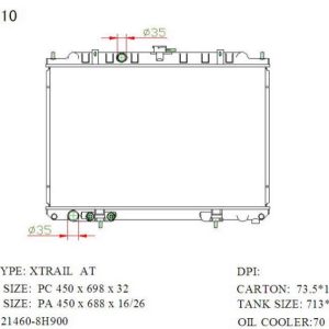 Radiator for Nissan X-Trail (RAD-NS-AT26-292) – KGCAR.PH Philippines