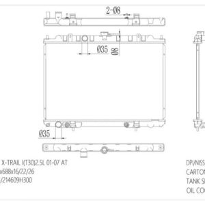 Radiator for Nissan Xtrail (2000–2003) (RAD-NS-AT26-291) – KGCAR.PH Philippines
