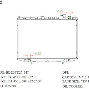 Radiator for (RAD-NS-MT26-289) – KGCAR.PH Philippines
