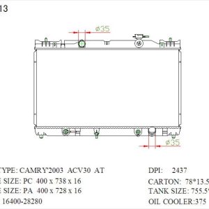 Radiator for Toyota Camry (RAD-TY-AT16-330) – KGCAR.PH Philippines