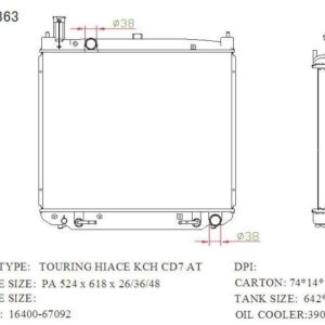 Radiator for Toyota Hiace (RAD-TY-AT36-346) – KGCAR.PH Philippines