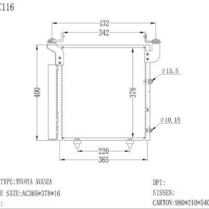 Toyota Avanza Condenser (CON-TY-16C-047) – KGCAR.PH Philippines