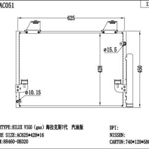 Toyota Hilux Condenser (CON-TY-16C-015) – KGCAR.PH Philippines